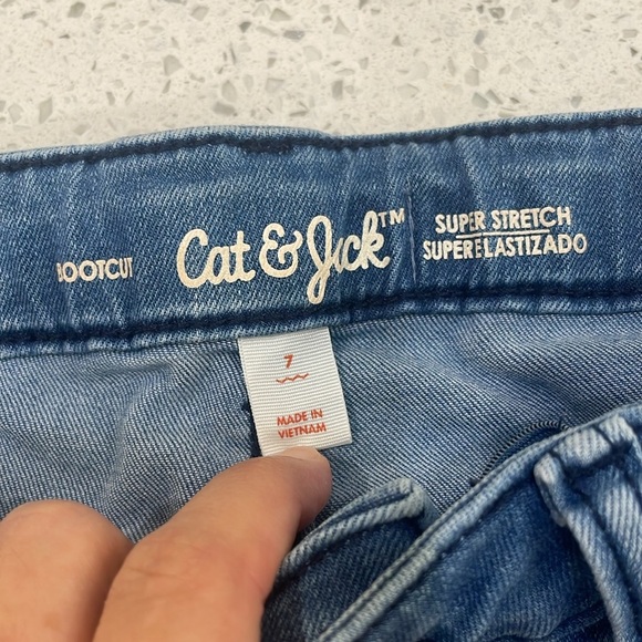 Cat & Jack girls bootcut blue jeans size 7 - Picture 4 of 5